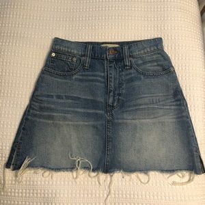 Madewell denim mini skirt